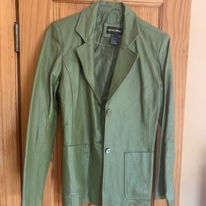 Genuine Leather Jacket Green